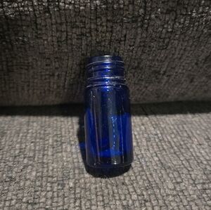 Small Cobalt Blue Glass Bottle Marked #2